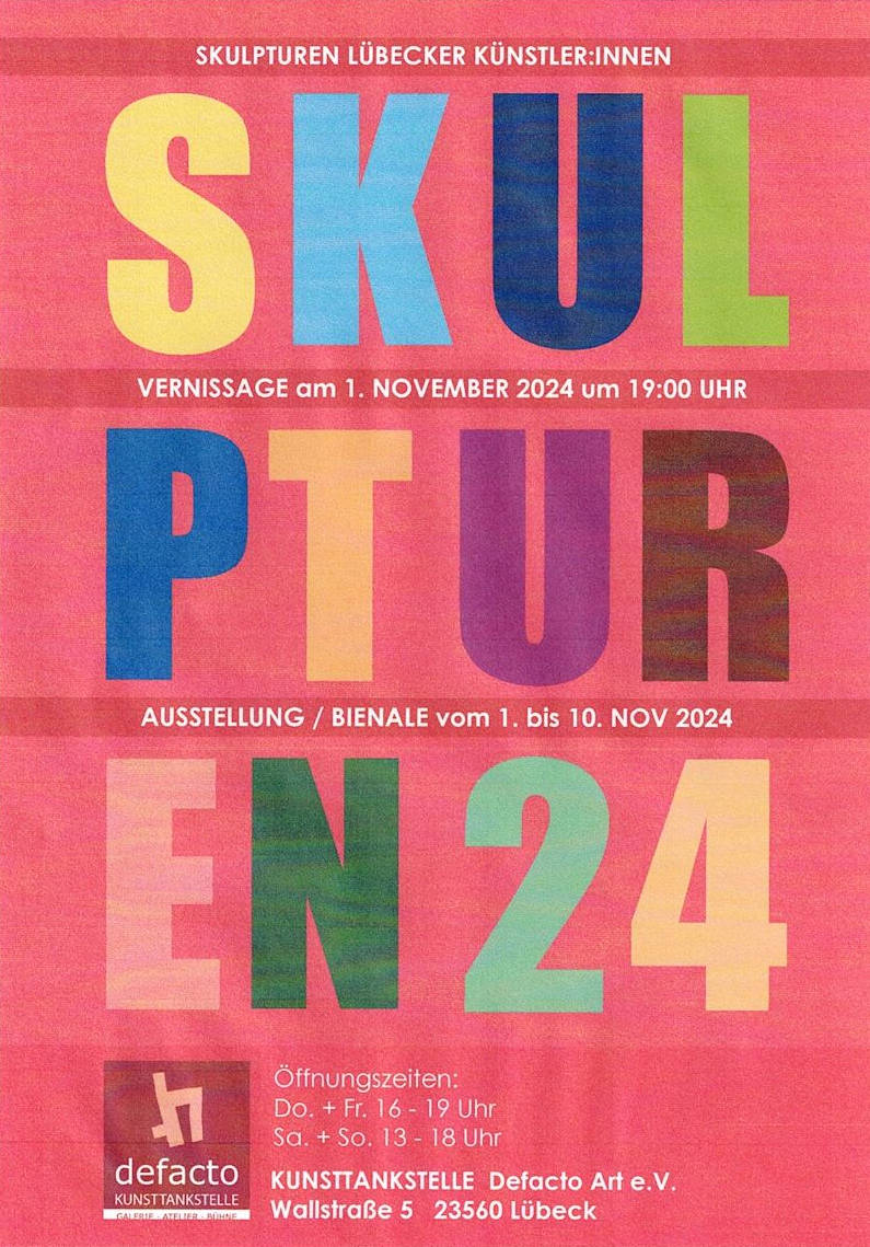 Ein Plakat mit der Aufschrift "Skulpturen 24"